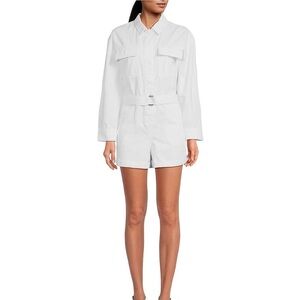 Gianni Bini Charlie Denim Button Down Long Sleeve Romper